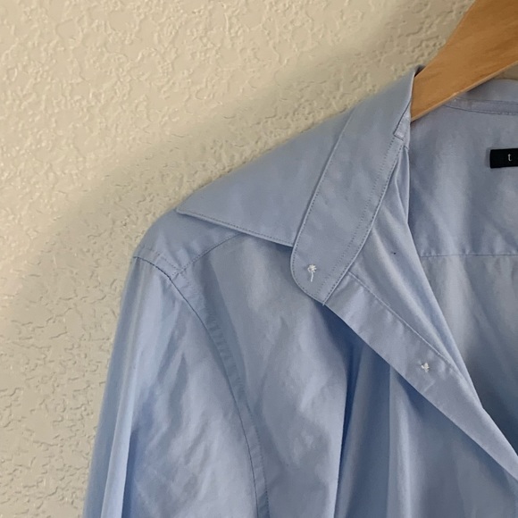Theory | Blue button down cotton shirt men’s size large - Picture 8 of 16